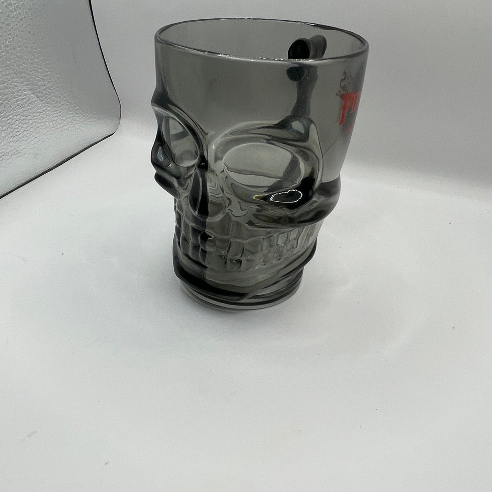 Pirates Voyage Skull Mug Grey Souvenir Bone Handle Gothic Spooky Halloween Cup